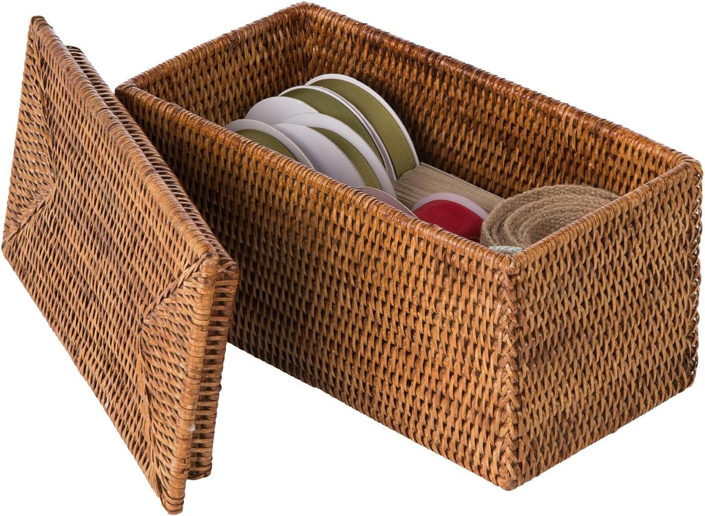 Rectangular Boho Brown Basket - View 6