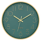Battery Operated Luxe Black Wall Clock — 12"