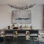 Rectangular Luxe Black Chandelier — 16-Light - View 6