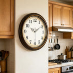Battery Operated Gold Wall Clock — 12" - View 3