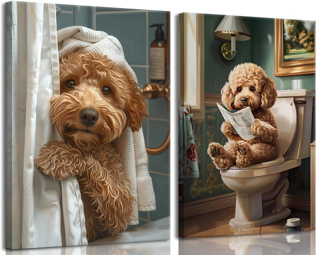 Metal Canvas Wall Art — 16" — Dog Canvas