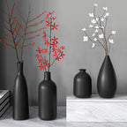 Modern Black Vase Set — Set of 4 - View 5