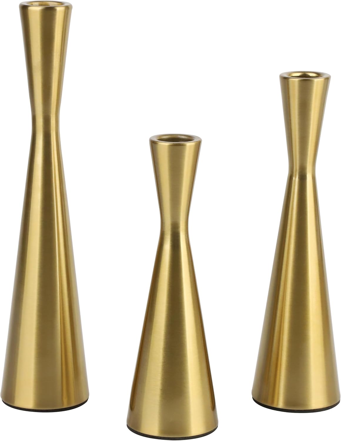 Luxe Black Candle — Set of 2 — Brass Gold