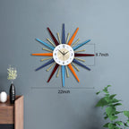 Battery Operated Mid-Century Wall Clock — 22" - View 6