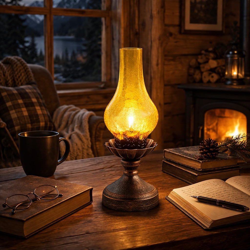 Dimmable Farmhouse Green Bedside Lamp - View 4