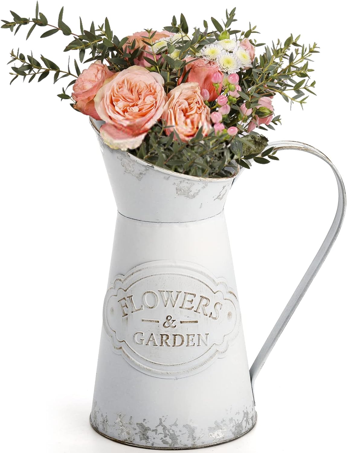 Vintage Farmhouse Metal Flower Vase - View 5