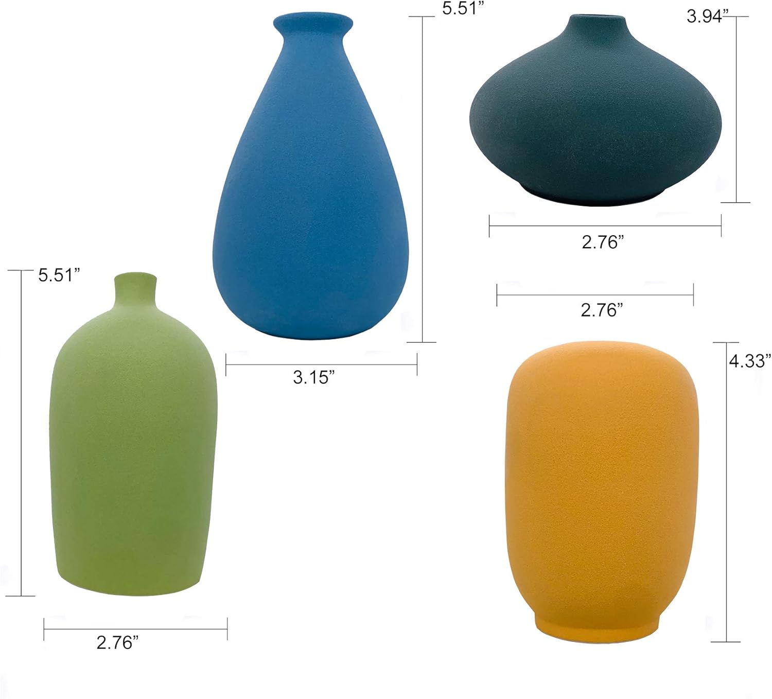 Ceramic Vase — Set of 4 - View 2