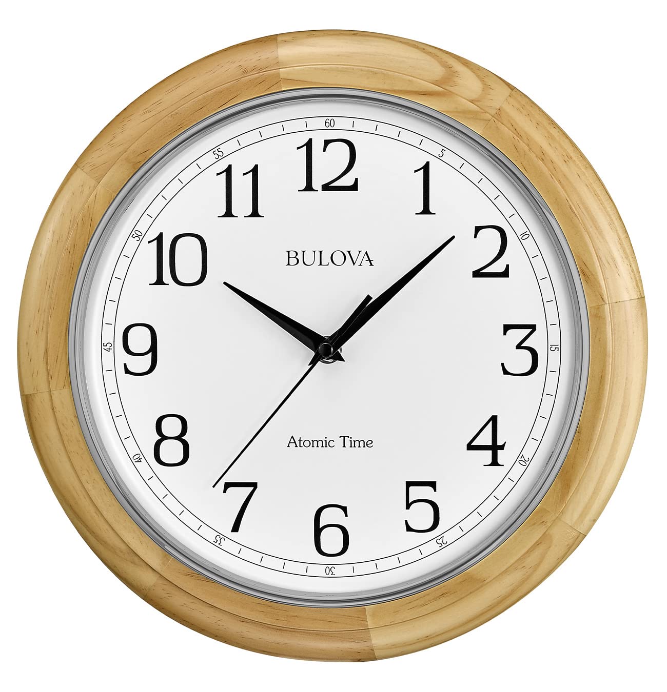 Battery Operated Mid-Century Wood Wall Clock