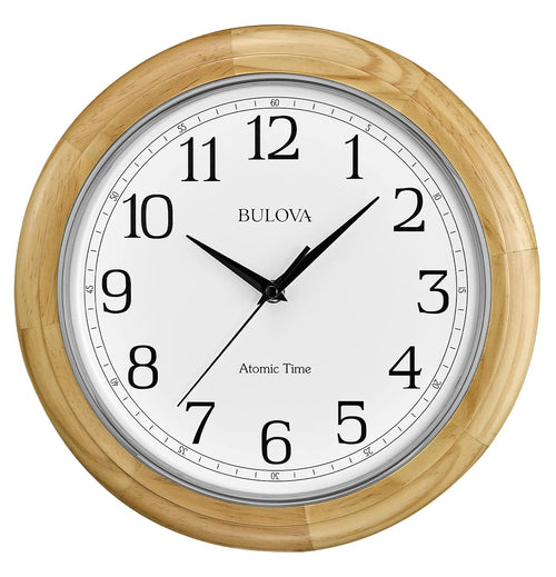 Battery Operated Mid-Century Wood Wall Clock