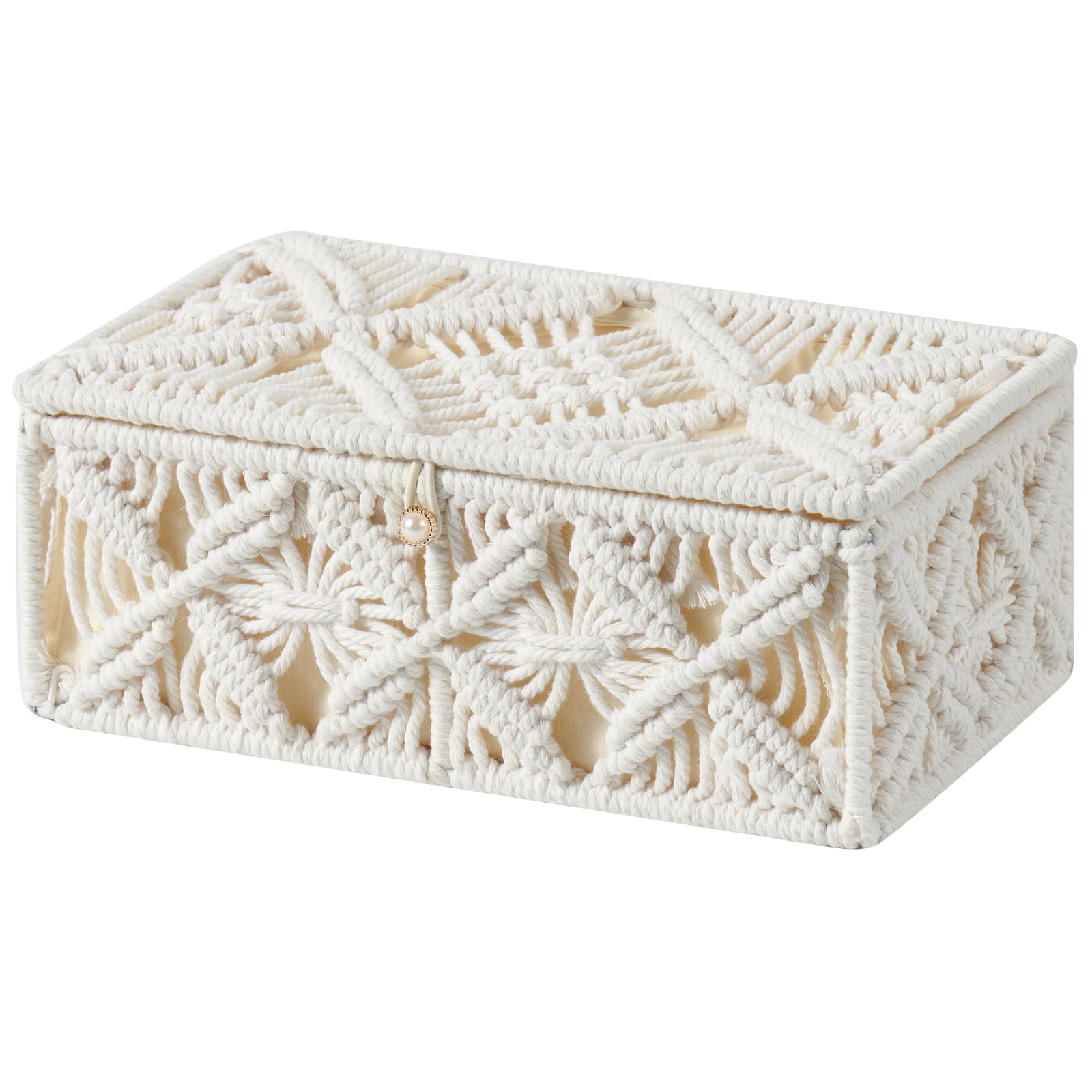 Boho Beige Storage Basket