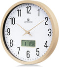 Battery Operated Beige Wall Clock — 12" — Beige