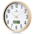 Battery Operated Beige Wall Clock — 12"