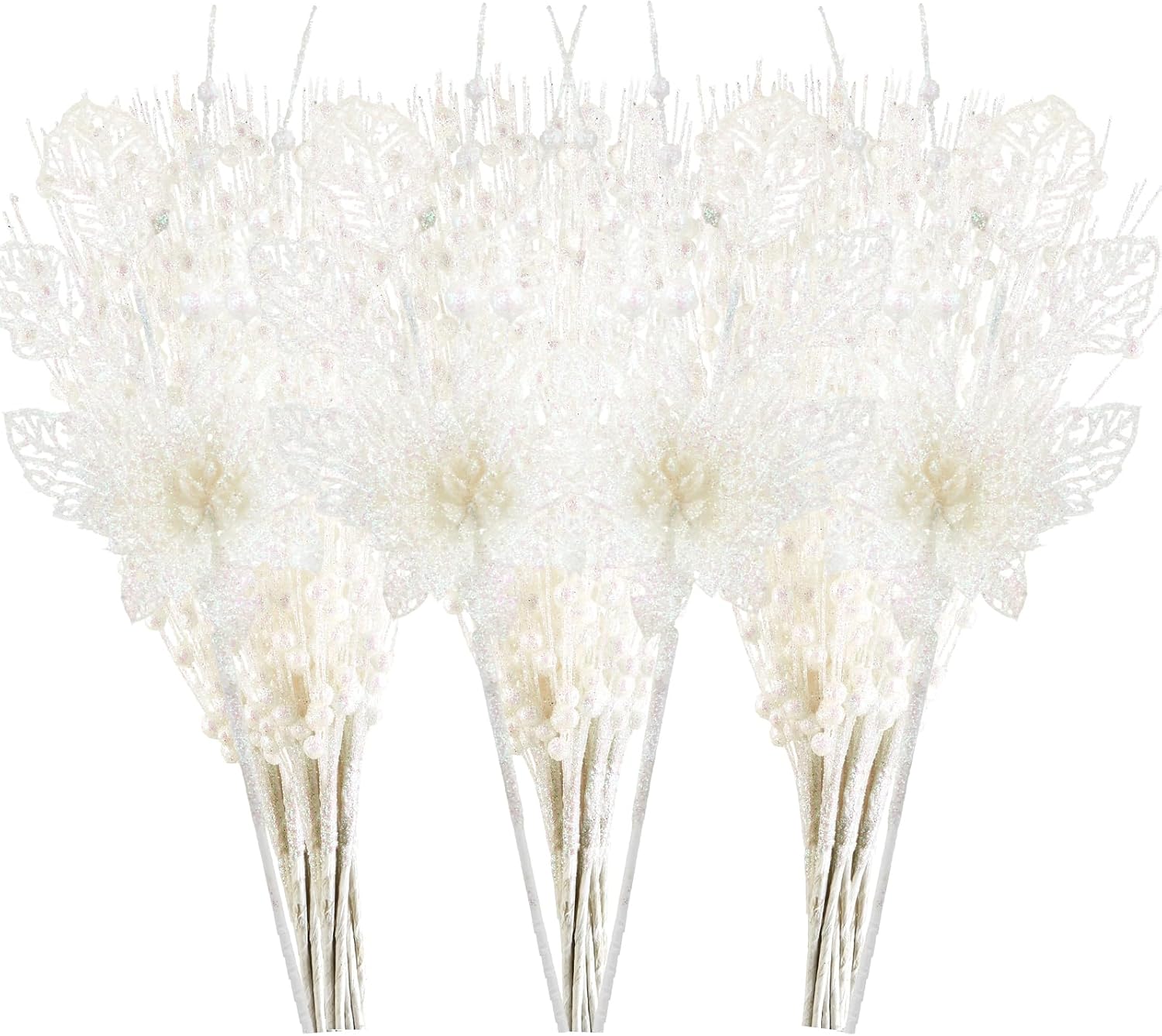 Black Artificial Flowers — White