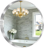Framed Metal Round Mirror — 28" - View 10