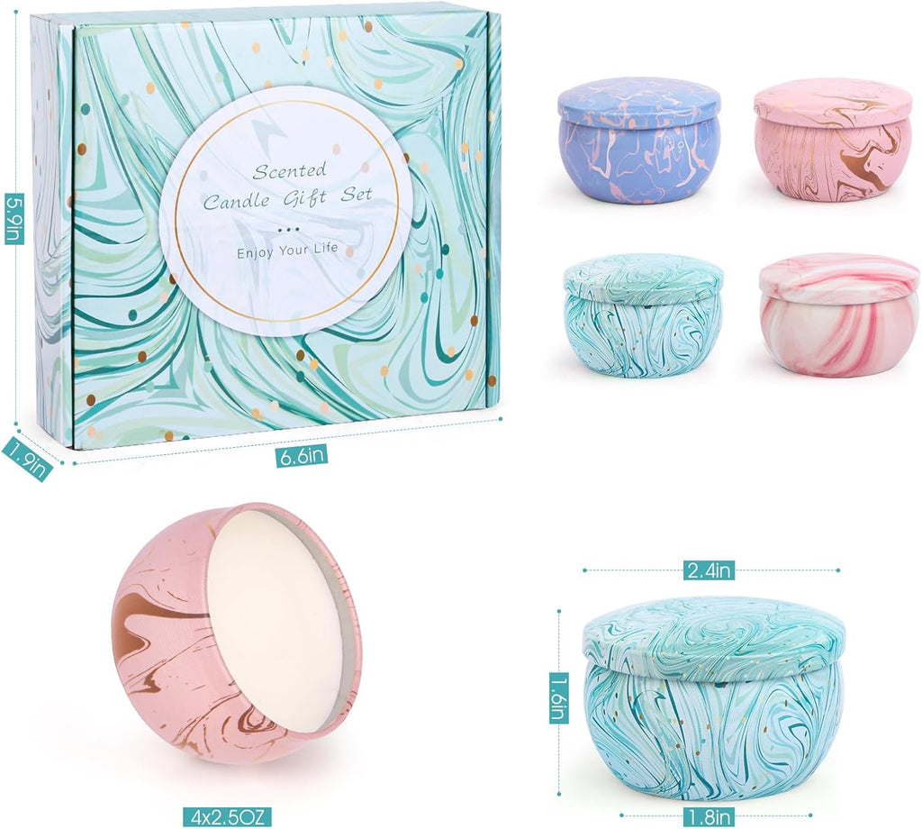 Soy Wax Metal Scented Candle — Set of 4 - View 6