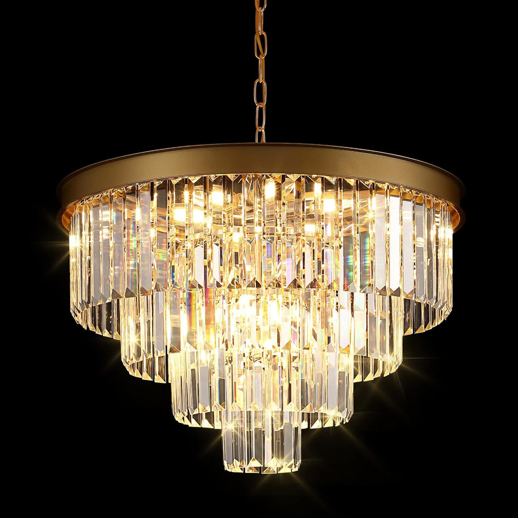 Round Luxe Black Chandelier — 12-Light - View 9