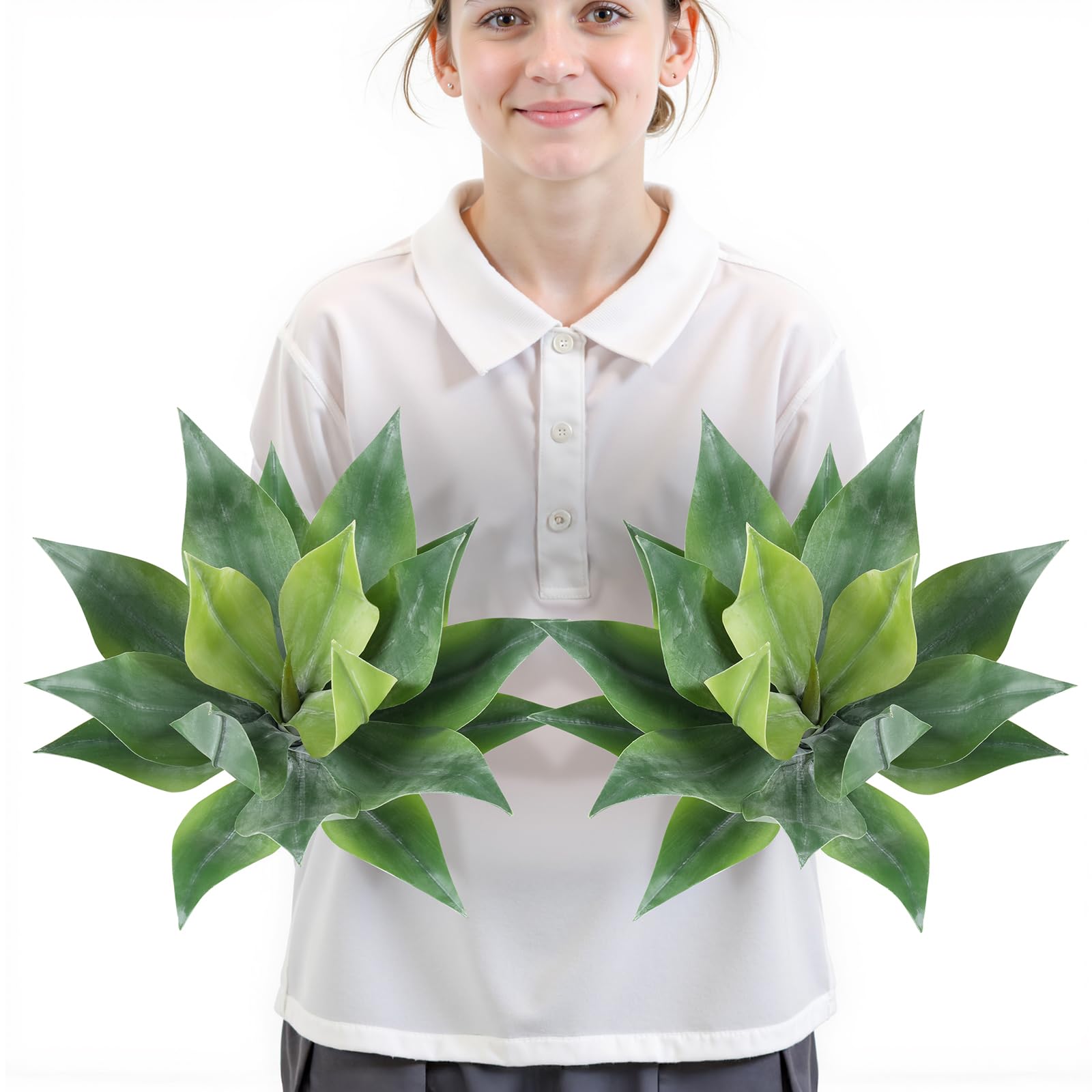 Blue Faux Plant — 14"