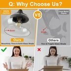 Modern Black Pendant Light — 8.5" - View 6