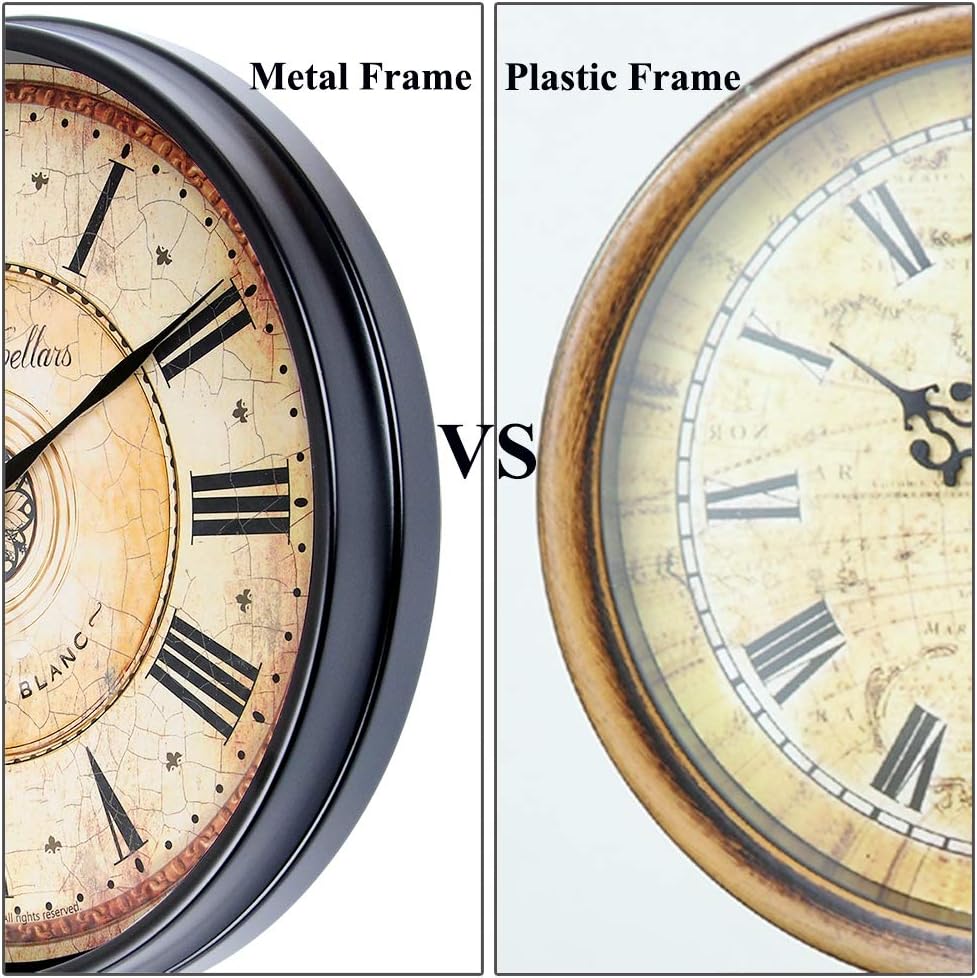 Battery Operated Mid-Century Metal Wall Clock — 12" - View 4