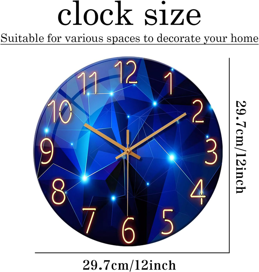 Battery Operated Black Wall Clock — 12" - View 6