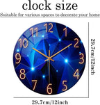 Battery Operated Black Wall Clock — 12" - View 6