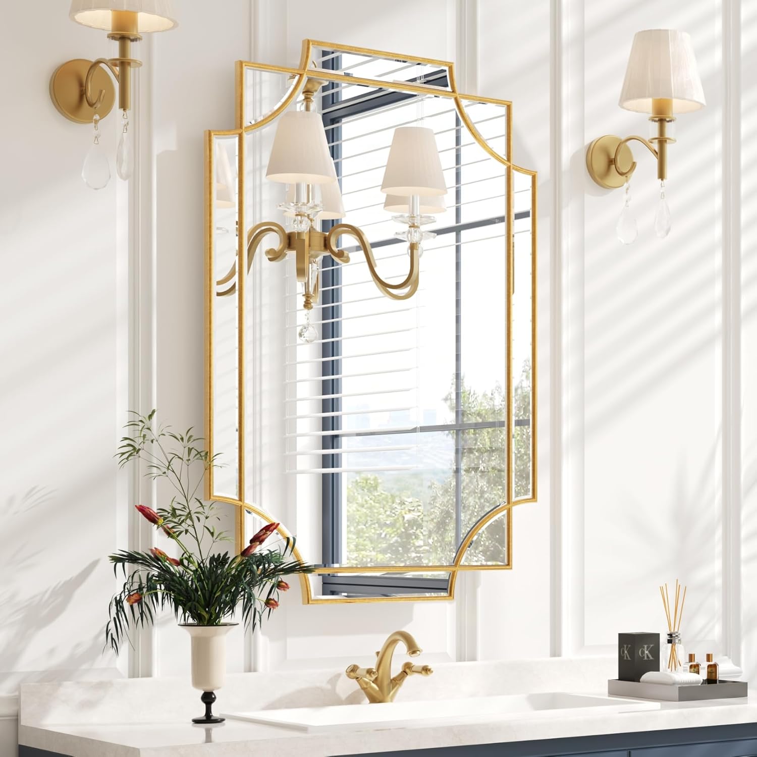 Beveled Farmhouse Glass Vanity Mirror — 30" — 36"L x 24"W