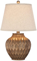 Modern Gold Table Lamp — 22"