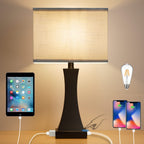 Dimmable Black Bedside Lamp — 21.6"