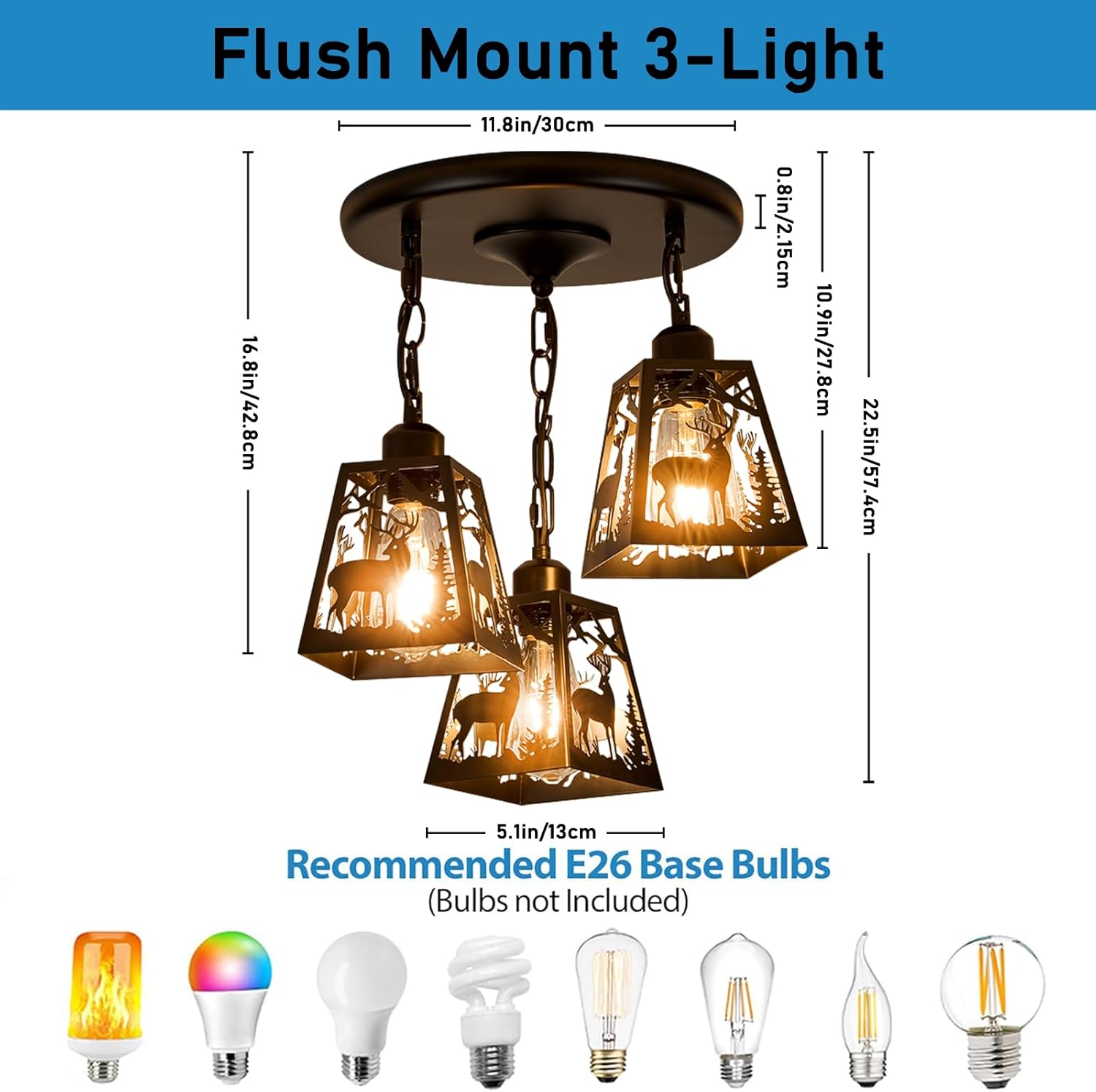 Farmhouse Metal Pendant Light - View 3