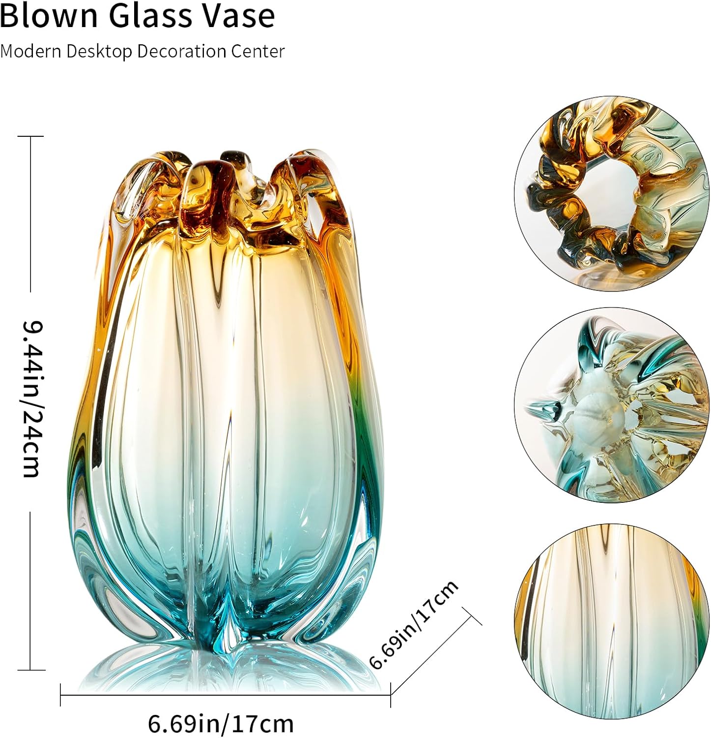 Modern Glass Flower Vase - View 3