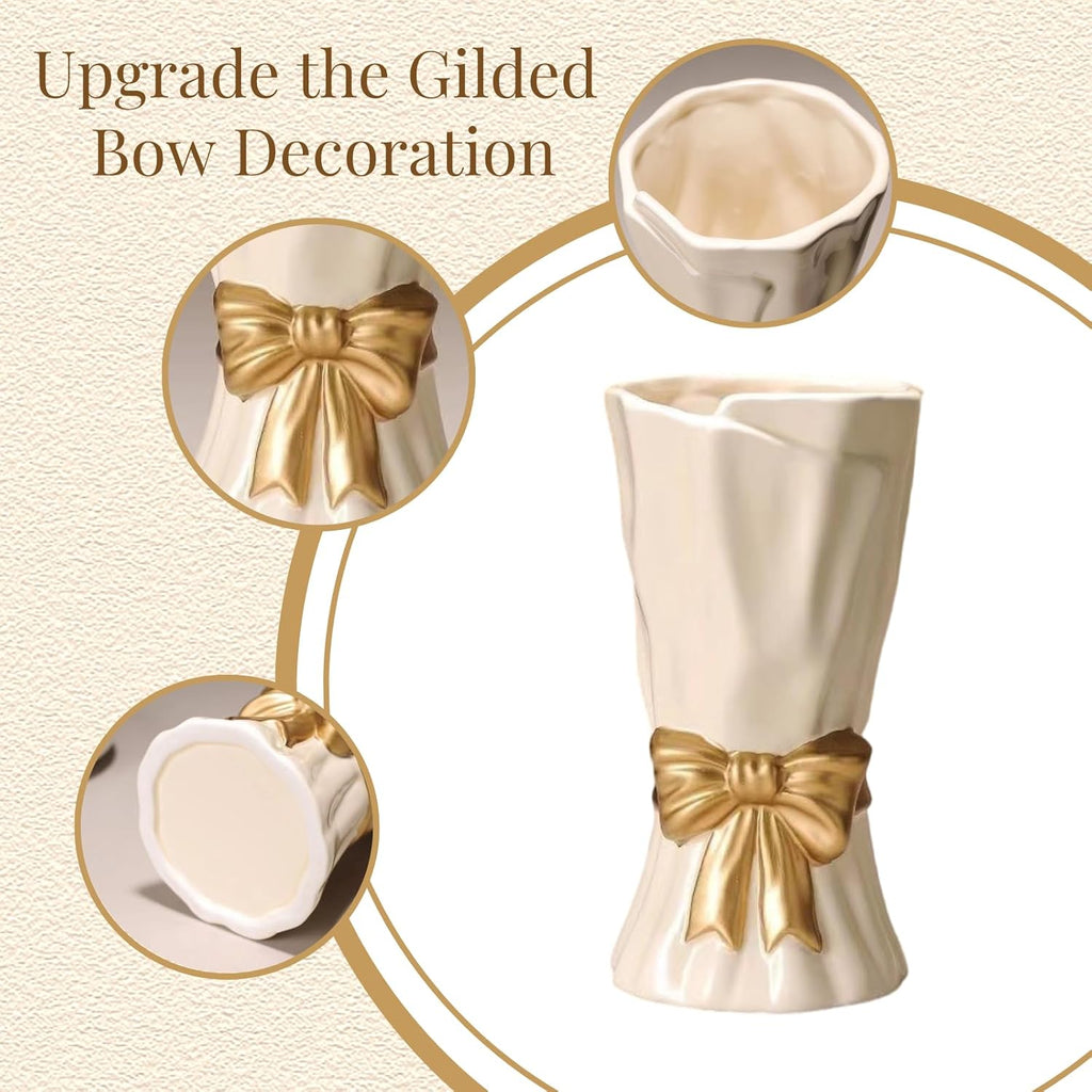 Boho Beige Flower Vase — 3" - View 6