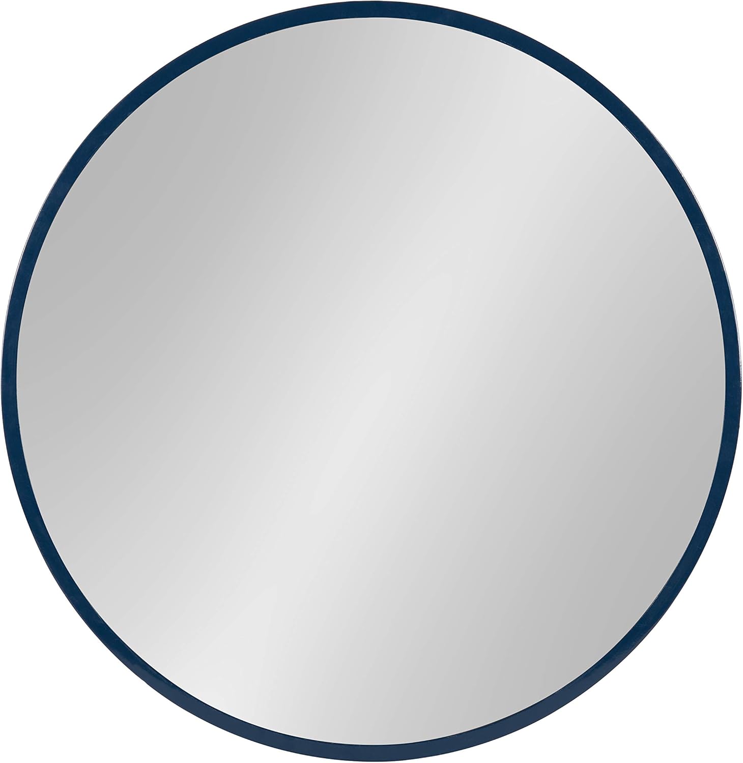 Round Modern Wood Wall Mirror — 21.6" - View 2