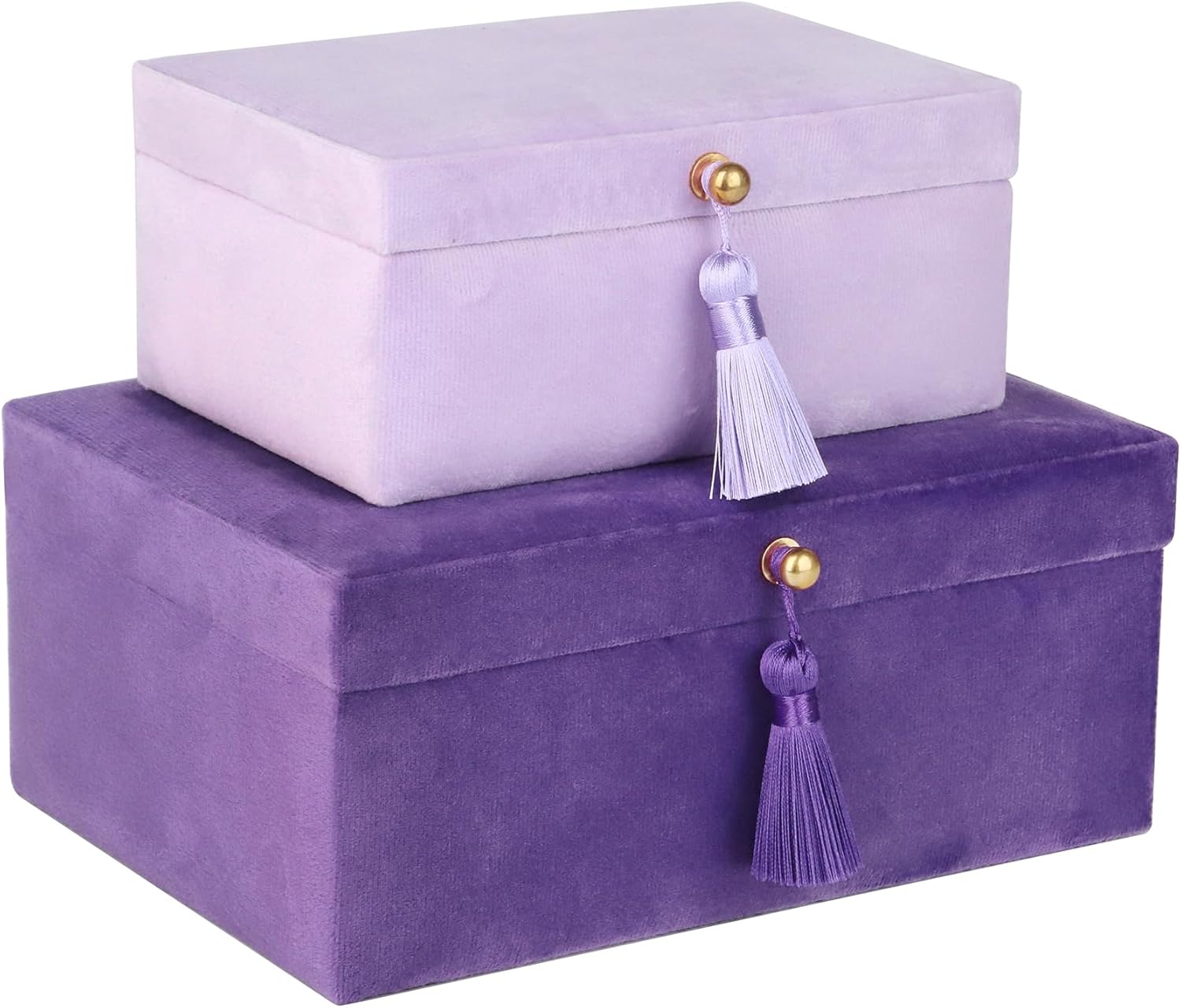 Velvet Luxe Black Storage Basket — Set of 2 — Purple
