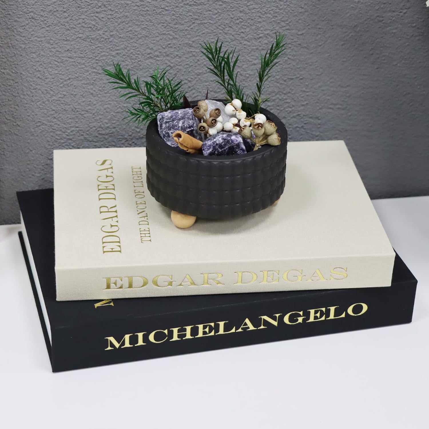Linen Modern Beige Storage Basket — Set of 2 — Black-beige