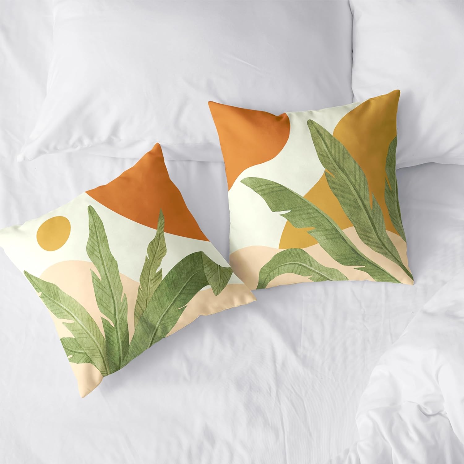 Boho Blue Throw Pillow Cover — 18" - View 7