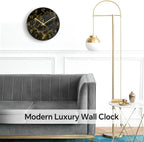 Battery Operated Farmhouse Black Wall Clock — 12" - View 3