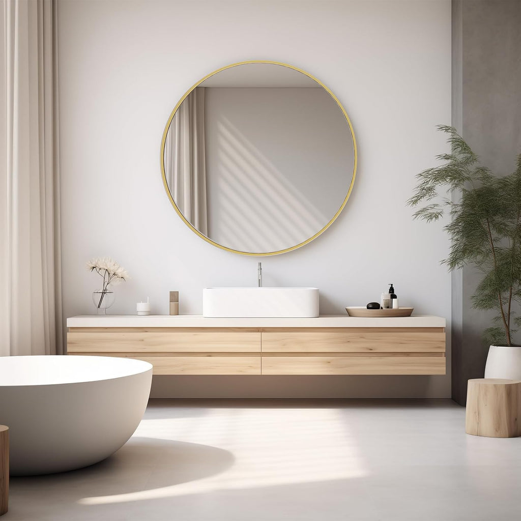 Framed Luxe Black Mirror — 36" - View 4