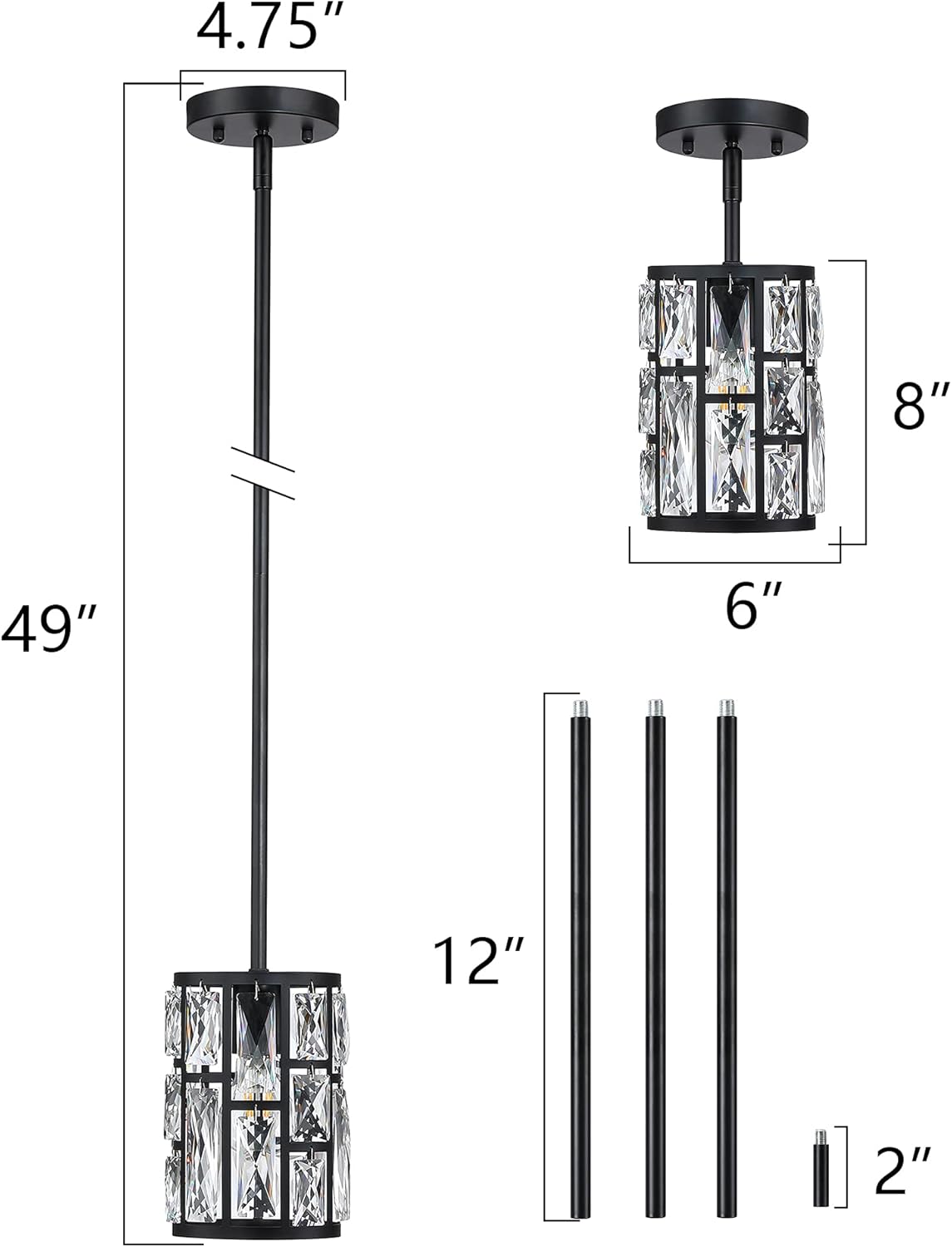 Luxe Black Chandelier - View 4