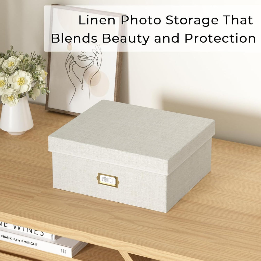 Linen Beige Storage Basket — 4x6 - View 6