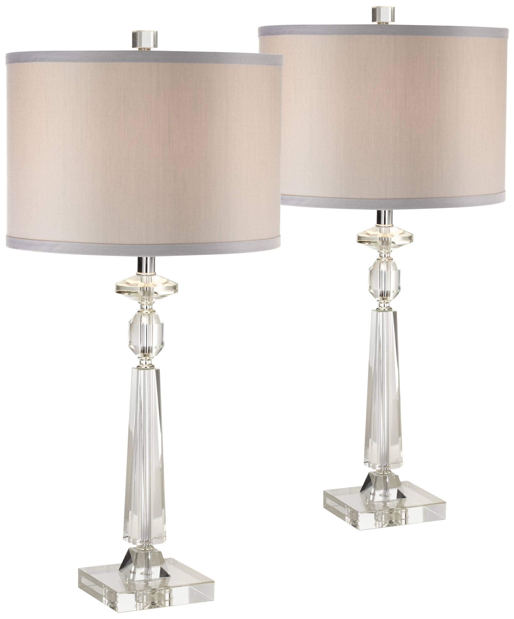 Luxe Grey Table Lamp — 27"