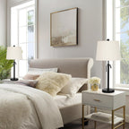 Dimmable Modern Beige Nightstand Lamp — Set of 2 - View 5