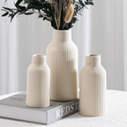 Boho Beige Vase — Set of 3