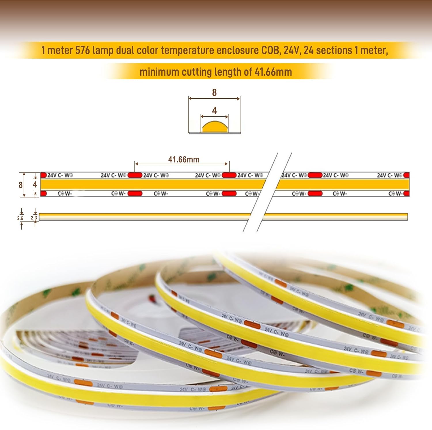 Dimmable Metal LED Strip Light - View 2