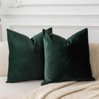 Velvet Luxe Beige Throw Pillow Cover — 14"