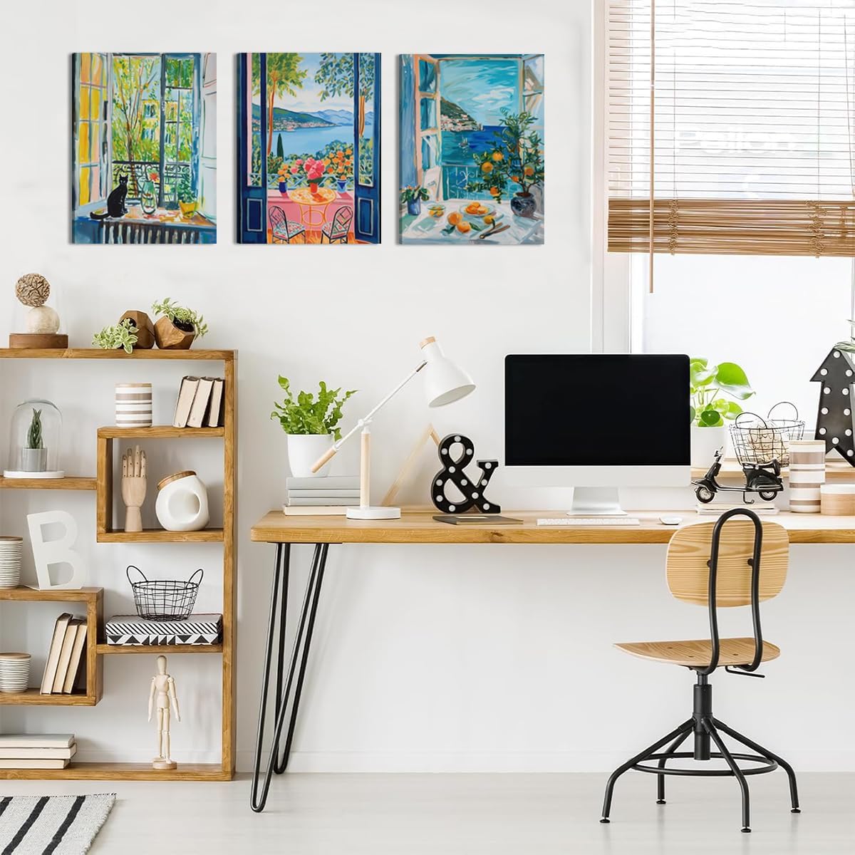 Framed Green Wall Decor — 24" - View 2