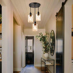 Adjustable Black Pendant Light — 3-Light - View 9