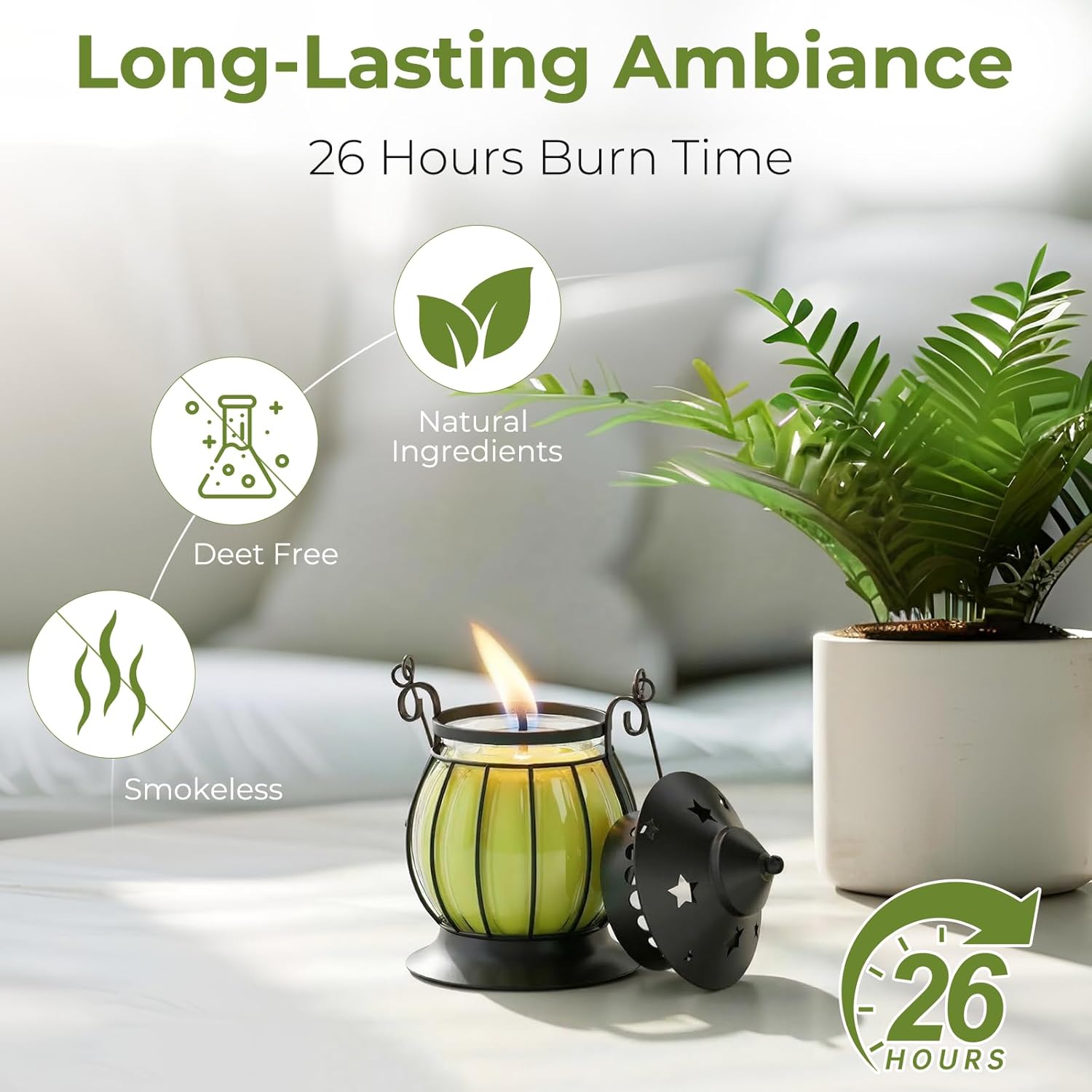 Scented Beige Candle - View 2