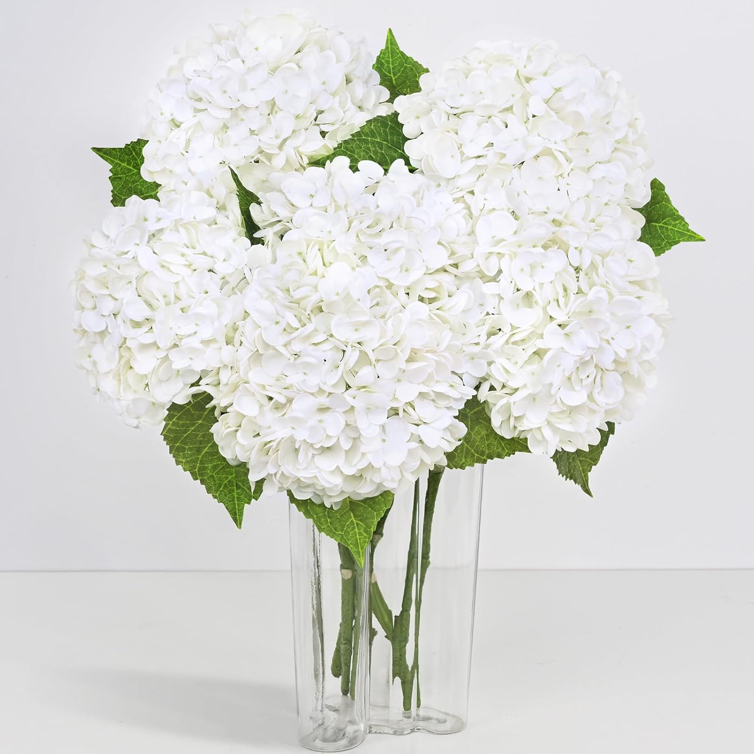 Blue Artificial Flowers — 21" — White