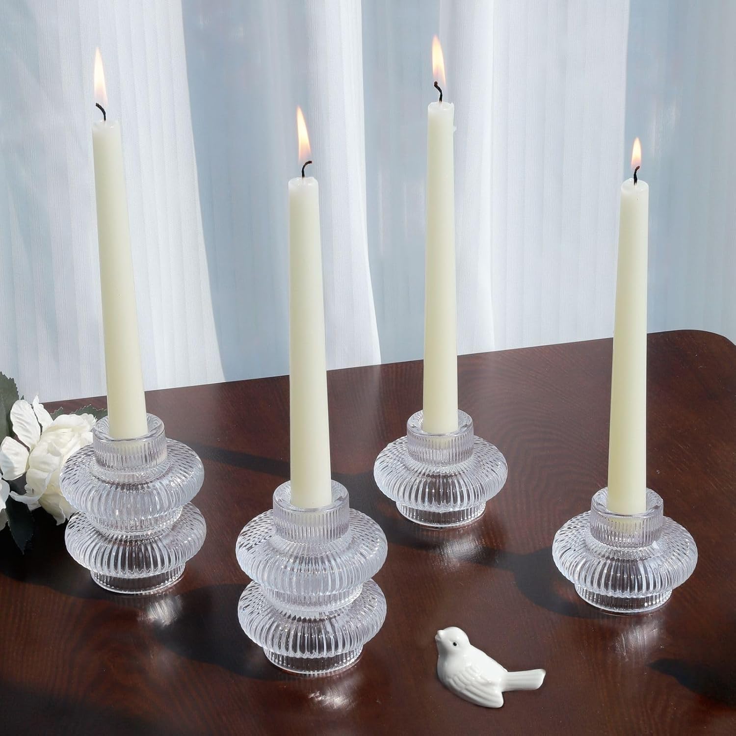 Brown Candle — Set of 6 — Clear