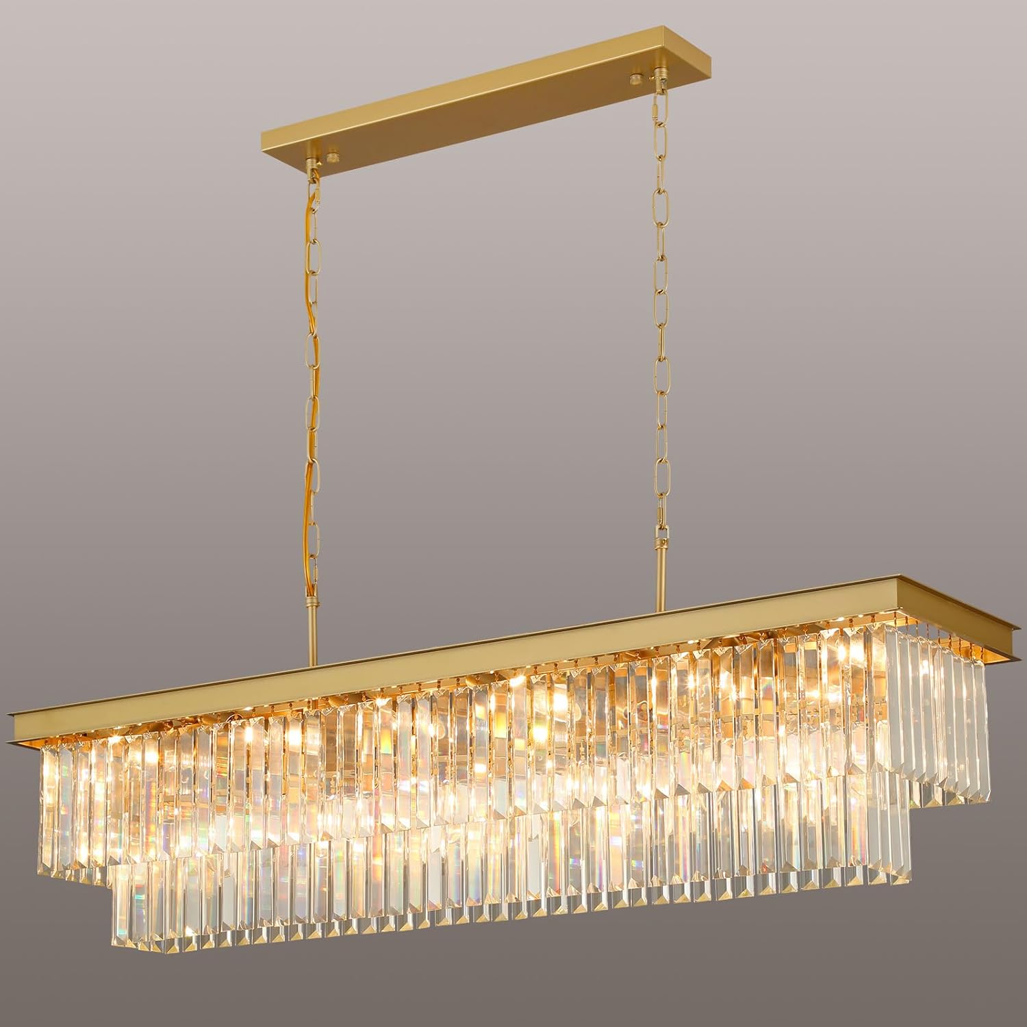 Luxe Black Chandelier — 11-Light — Gold